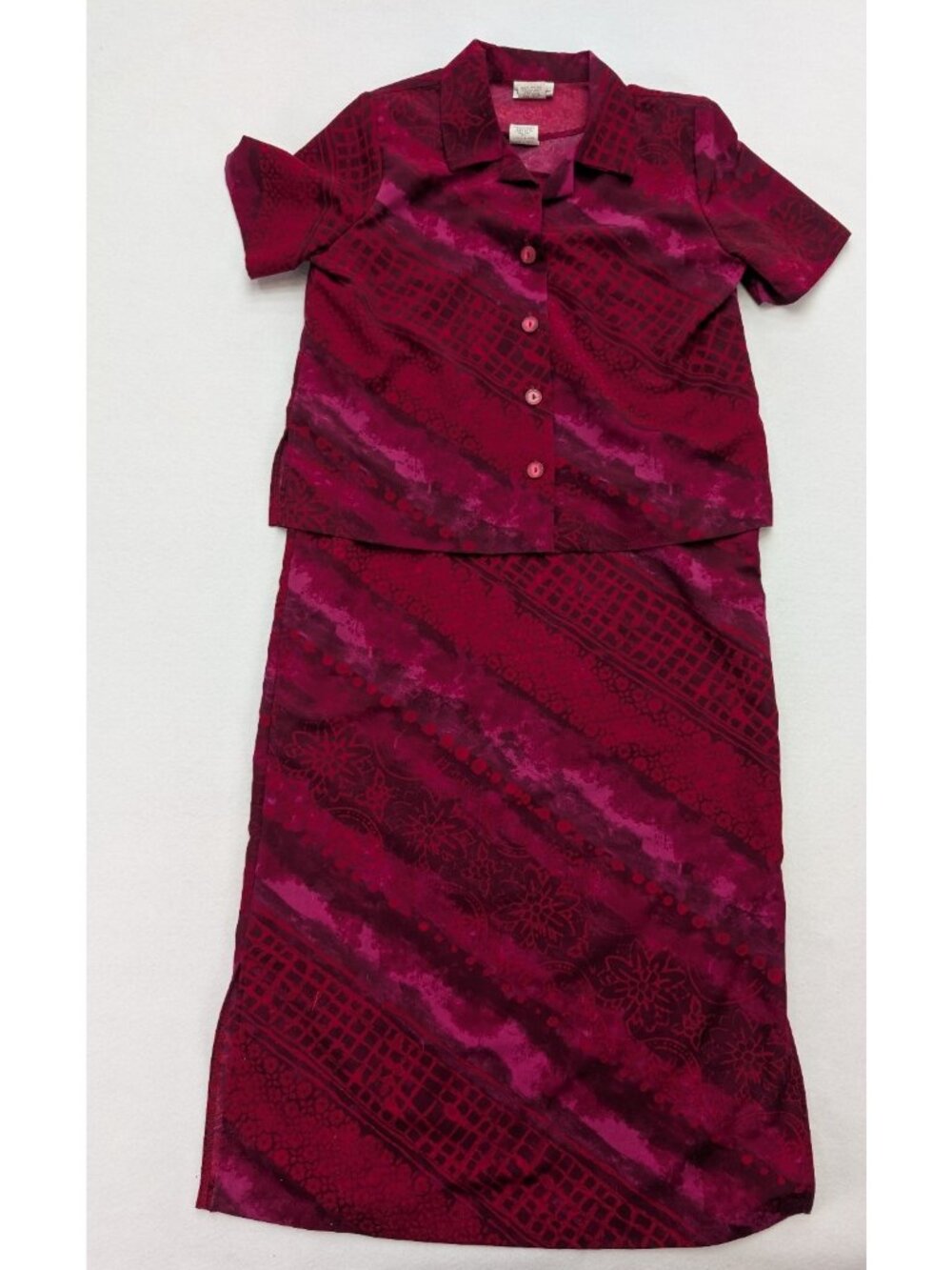 Two Twenty Vintage 90s Women's Dress Size M Pink Maxi Top Set